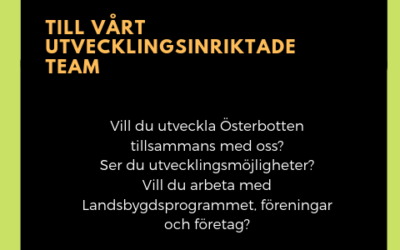 VI SÖKER LEADER-RÅDGIVARE