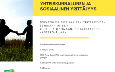 SOSIAALINEN JA YHTEISKUNNALLINEN YRITTÄJYYS -SEMINAARI